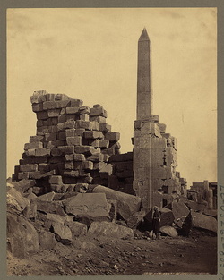 Egyptian Obelisk and Ruins at Luxor